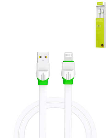 LDNIO LS33 USB A-L Non-MFI Charging Cable (WHITE) (6ft) (12W) (Only Ground Shipping)