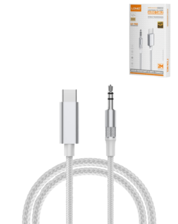 LDNIO LSY82c USB-C to AUX Audio Adapter (6ft) (WHITE) (Only Ground Shipping)