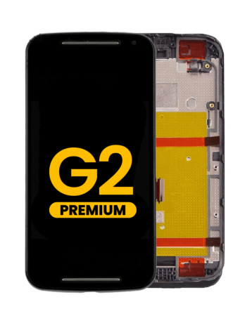 LCD Assembly with Frame for Motorola Moto G2 (XT1064 / 1068 / 1069) (BLACK) (Premium)