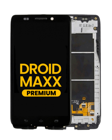 LCD Assembly with Frame for Motorola Droid Maxx (XT1080) (BLACK) (Premium)