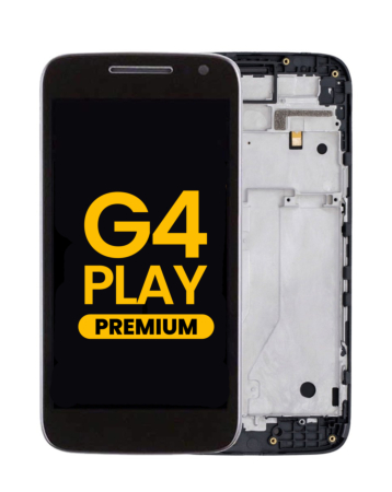 LCD Assembly with Frame for Motorola Moto G4 Play (XT1601 / 1062 / 1603 / 1604 / 1607 / 1609) (BLACK) (Premium)