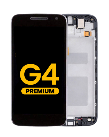 LCD Assembly with Frame for Motorola Moto G4 (XT1625) (BLACK) (Premium)