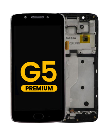 LCD Assembly with Frame for Motorola Moto G5 (XT1670) (BLACK) (Premium)