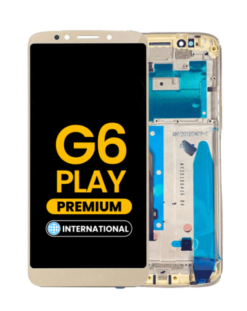 LCD Assembly with Frame for Motorola Moto G6 Play (XT1922-2-4-5) (International Version) (GOLD) (Premium)