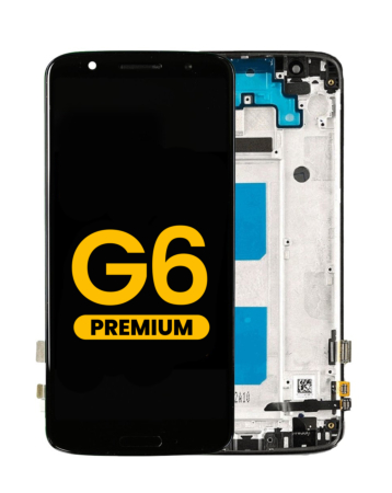 LCD Assembly with Frame for Motorola Moto G6 (XT1925) (BLACK) (Premium)