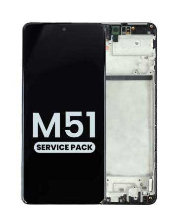 OLED Assembly with Frame for Galaxy M51 (M515 / 2020) (BLACK) (Service Pack)