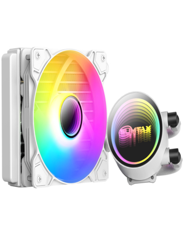 T120 (ARGB) Quiet Liquid Cooling RGB Fan (120*120*25MM) (WHITE) (Only Ground Shipping)
