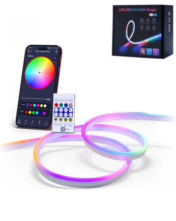 Bluetooth Control RGB Neon Style LED Strip (2m) (Only Ground Shipping)