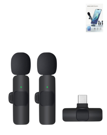 Lavelier Microphone with Built-In Battery Receiver for Vlogging (USB-C)
