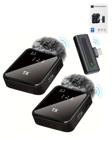 Lavelier Microphone with Built-In Battery Receiver for Vlogging (USB-C) (Only Ground Shipping)