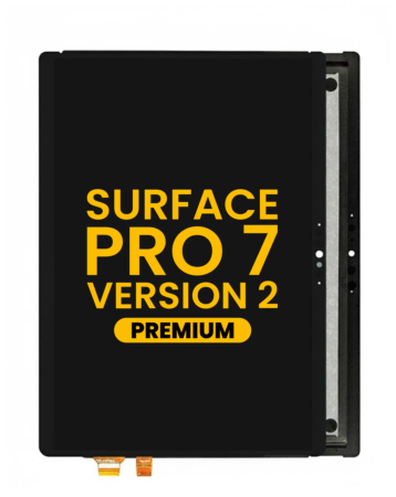 LCD Assembly without Frame for Microsoft Surface Pro 7 (1866 / V2 LP123WQ2) (Extension Cable Pre-Installed) (BLACK) (Premium)