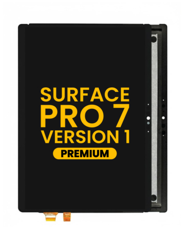 LCD Assembly without Frame for Microsoft Surface Pro 7 (1866 / V1 LP123WQ1) (Extension Cable Pre-Installed) (BLACK) (Premium)