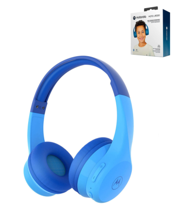 Motorola JR300 Wireless Kids Over-Ear Headphones (BLUE) (Only Ground Shipping)