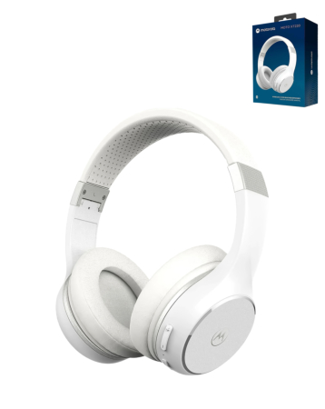 Motorola XT220 Over Ear Wireless Headphones with Microphone (WHITE) (Only Ground Shipping)