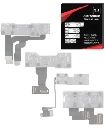 M.Y Front Camera Diamond Cover For iPhone X to 17 Series (4 Pcs / Set)