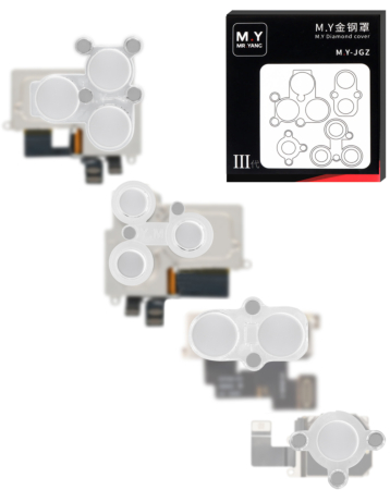 M.Y Rear Camera Diamond Cover For iPhone X to 17 Series (4 Pcs / Set)