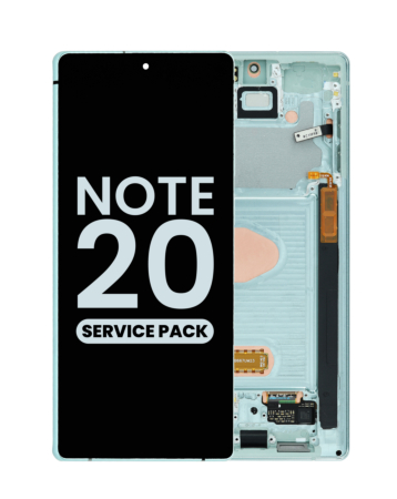 Grab the wholesale deals on the OLED assembly with frame for Galaxy Note 20 N980 and N981 in Mystic Green, service pack.
