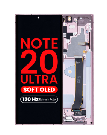 OLED Assembly with Frame for Galaxy Note 20 Ultra N985 / N986 (MYSTIC BRONZE) (Aftermarket Pro Soft Oled / 120HZ)