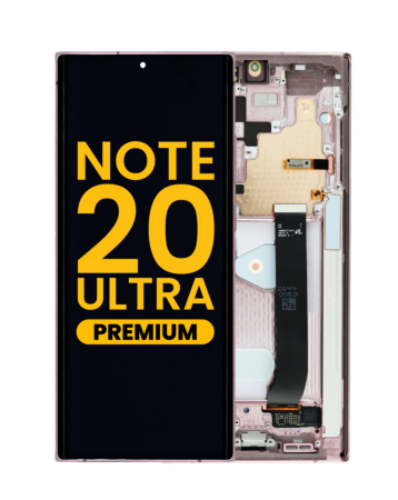 Stock up on the premium OLED assembly with frame for Galaxy Note 20 Ultra N985 and N986 in Mystic Bronze.
