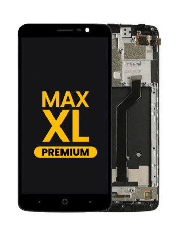 LCD Assembly with Frame for ZTE Max XL (N9560) (BLACK) (Premium)