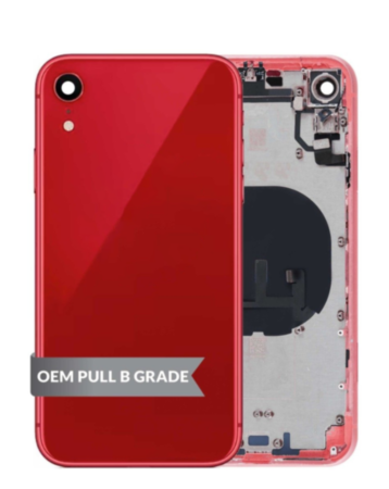 Back Housing Frame with Small Components Pre-Installed for iPhone XR (RED) (OEM Pull B Grade)