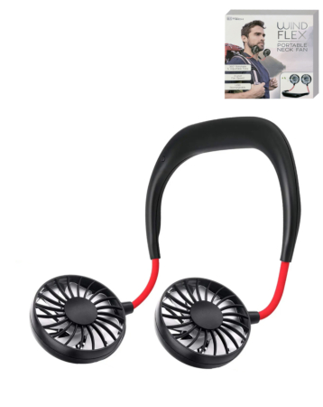 WINDFLEX Portable Neck Fan - BLACK (Only Ground Shipping)