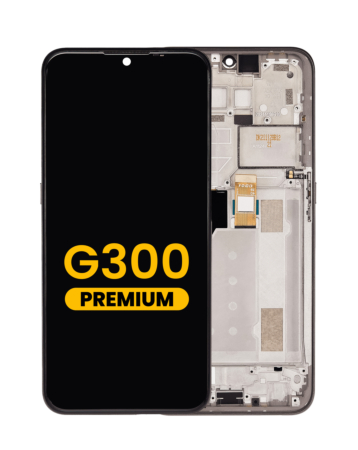 LCD Assembly with Frame for Nokia G300 (METEOR GRAY) (Premium)