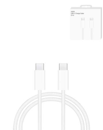 USB C-C Fast Braided Charging Cable for Macbooks/ iPhone / iPads Series (6ft) (240W) (Oem) (Only Ground Shipping)