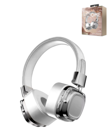 CHROME On-Ear Wireless Headphones - WHITE (Only Ground Shipping)