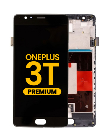 LCD Assembly with Frame for OnePlus 3T (A3010) (BLACK) (Premium)