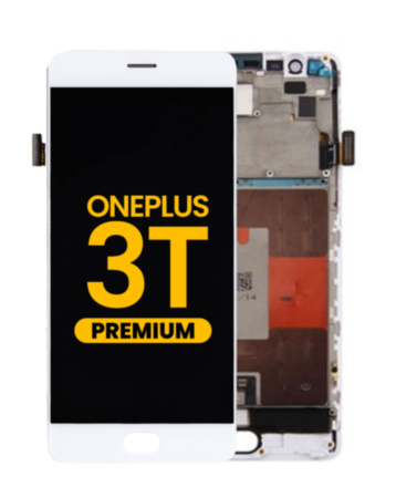 LCD Assembly with Frame for OnePlus 3T (A3010) (WHITE) (Premium)