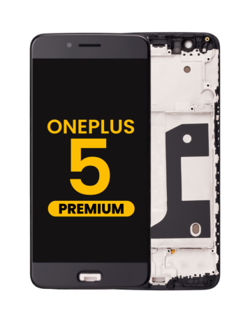 LCD Assembly with Frame for OnePlus 5 (A5000) (BLACK) (Premium)
