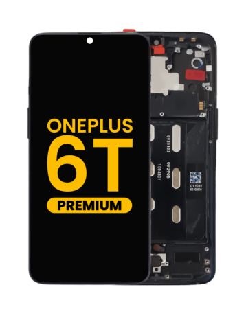 OLED Assembly with Frame for Oneplus 6T (A6010 / A6013) (BLACK) (Premium)