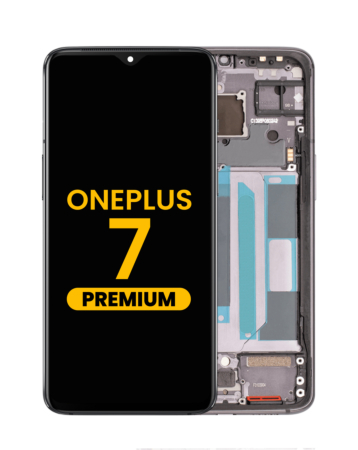 OLED Assembly with Frame for Oneplus 7 (GM1901) (BLACK) (Premium)
