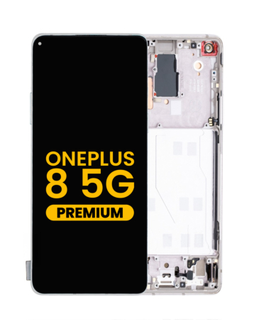 OLED Assembly with Frame for OnePlus 8 5G (POLAR SILVER) (Premium)