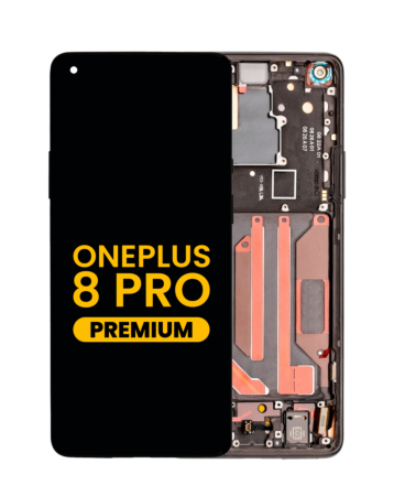 OLED Assembly with Frame for OnePlus 8 Pro (ONYX BLACK) (Premium)