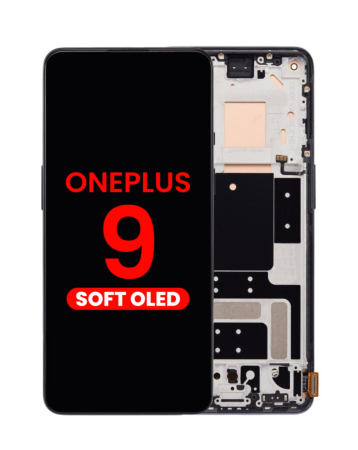 OLED Assembly with Frame for OnePlus 9 (ASTRAL BLACK) (US Version) (Aftermarket OLED)