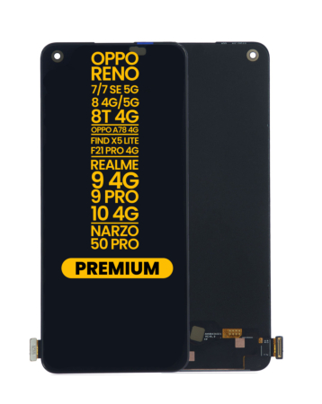 OLED Assembly without Frame for OPPO Reno 7 SE 5G/Find X5 Lite/F21 Pro 4G/Reno 7/Reno 8 4G/5G/Reno 8T 4G/Realme 9 4G/Realme 10 4G/Realme 9 Pro/Narzo 50 Pro/A78 4G (Premium) (International Version)
