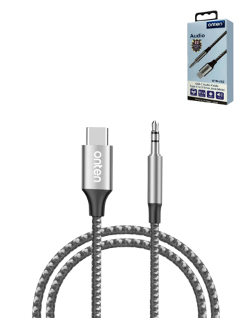 Onten USB-C to Aux Cable (GRAY) (6ft) (Only Ground Shipping)