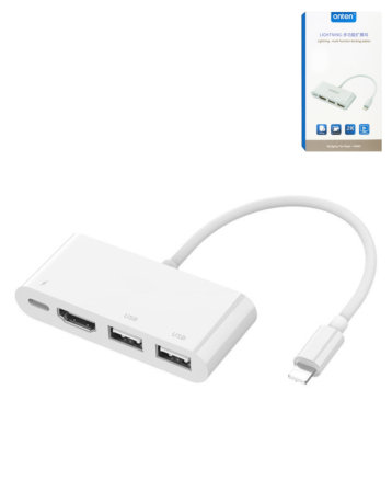 Onten 4in1 USB L Hub for (HDMI + 2x USB 3.0 +PD 3.0) (1080P@30Hz) (Only Ground Shipping)