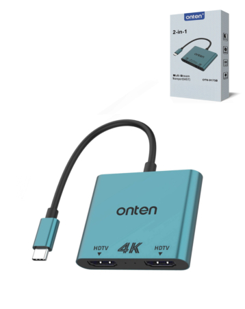 Onten 2in1 USB-C Adapter for Dual HDMI Output 4K (Only Ground Shipping)