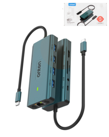 Onten Docking Station for Microsoft Surface (3x USB A / 2x USB-C / 4K@60Hz / SD Card Reader) (Only Ground Shipping)