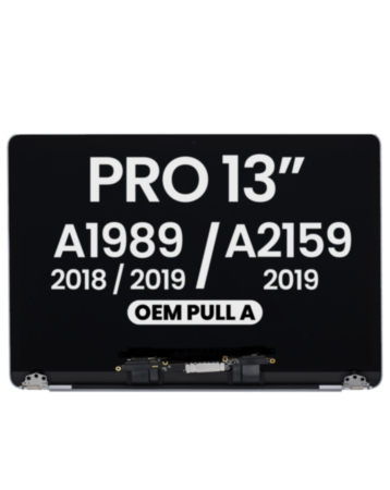 LCD Assembly (SPACE GRAY) (OEM Pull A Grade) for MacBook Pro 13" (A1989 / Late 2018 / Early 2019) (A2159 / Mid 2019)