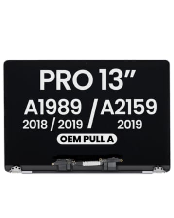 LCD Assembly (SILVER) (OEM Pull A Grade) for MacBook Pro 13" (A1989 / Late 2018 / Early 2019)(A2159 / Mid 2019)