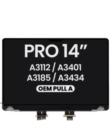 LCD Assembly (Glossy) (SPACE BLACK) for MacBook Pro 14" (A3112 / A3401 / A3185 / A3434) (Late 2024 / Late 2025) (OEM Pull A Grade)