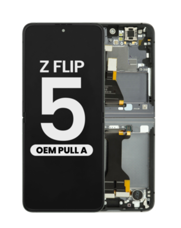 OLED Assembly with Frame for Galaxy Z Flip 5 F731 (GRAPHITE) (Pull A Grade)