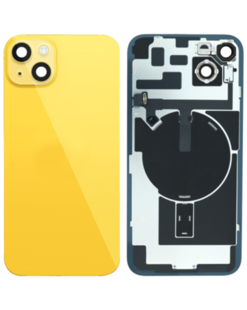Back Glass with MagSafe Magnet & NFC & Flashlight Flex for iPhone 14 Plus (YELLOW) (OEM Pull B Grade)