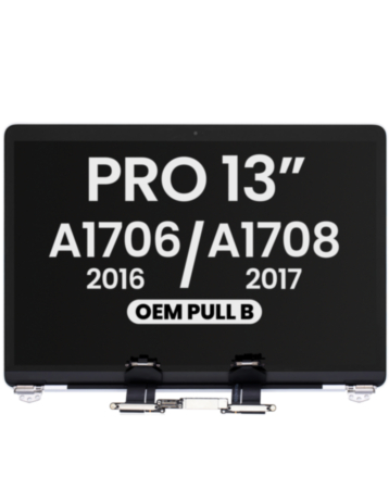 LCD Assembly (SILVER) (OEM Pull B Grade) for MacBook Pro 13" with Touch Bar / Pro 13" (A1706 / Late 2016) (A1708 / Mid 2017)