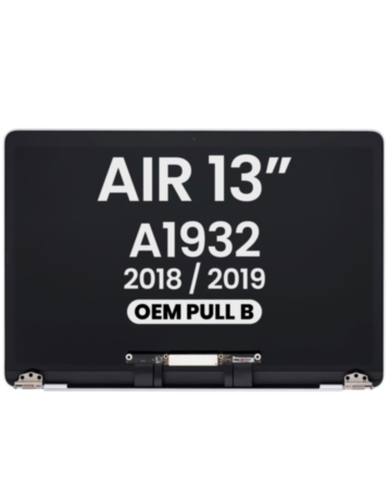 MacBook Air 13" Retina (A1932 / Late 2018 / Early 2019) LCD Assembly (SILVER) (OEM Pull B Grade)