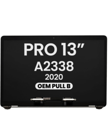MacBook Pro 13" (A2338 / Late 2020) (M1/M2) LCD Assembly (SILVER) (OEM Pull B Grade)